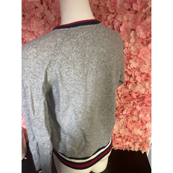 Joie Gray Small Sweater with Red White Blue Bottom - Picture 3 of 4